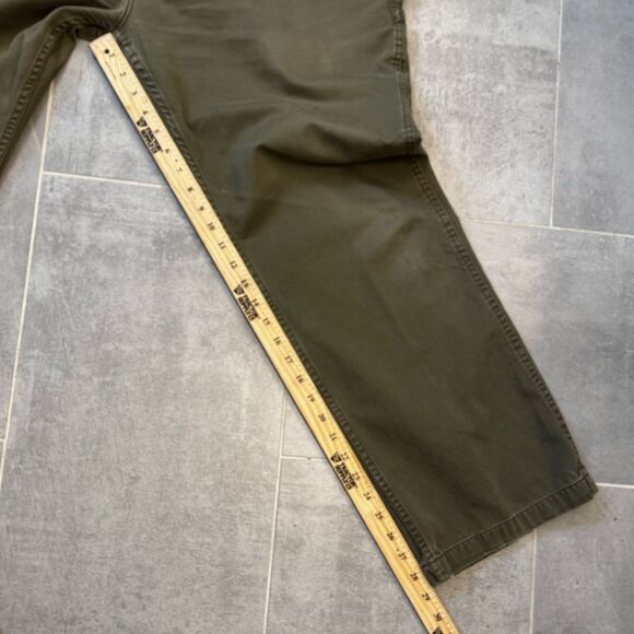 Carhartt Men's Carpenter Pants 40x30 (41x29) Green B324 ARG Twill Workwear - Picture 8 of 15